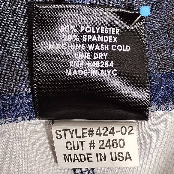 Terez Workout Leggings Size Small Blue and Lighter Blue Stars Print Made in USA - Picture 7 of 7